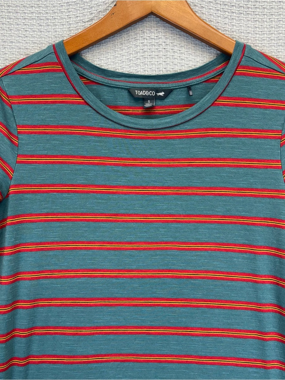 Toad & Co Women's S Long Sleeve Striped Shirt Dress Organic Cotton Boho Preppy - Picture 2 of 9